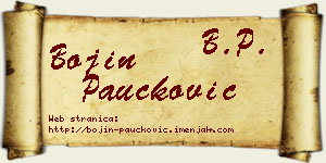 Bojin Paučković vizit kartica